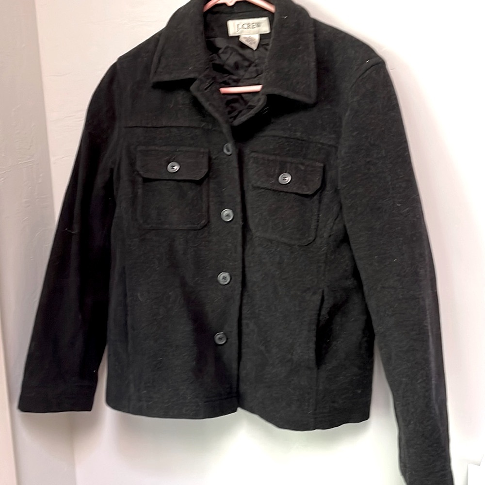 J Crew Black Wool PNW hipster Jacket